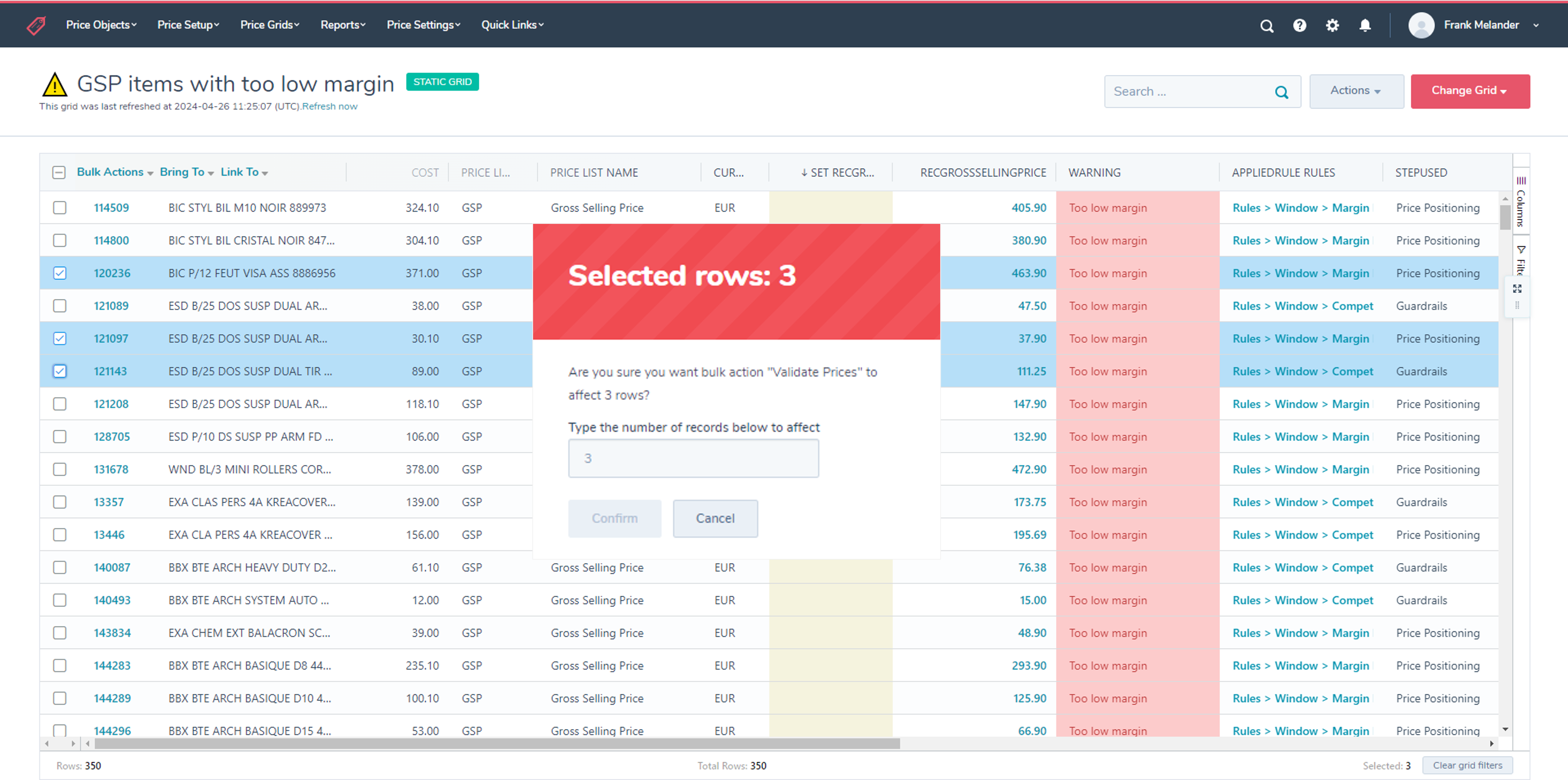 Streamlined Pricing Processes